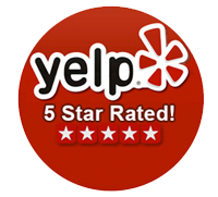 Yelp five-star mark used on the current site